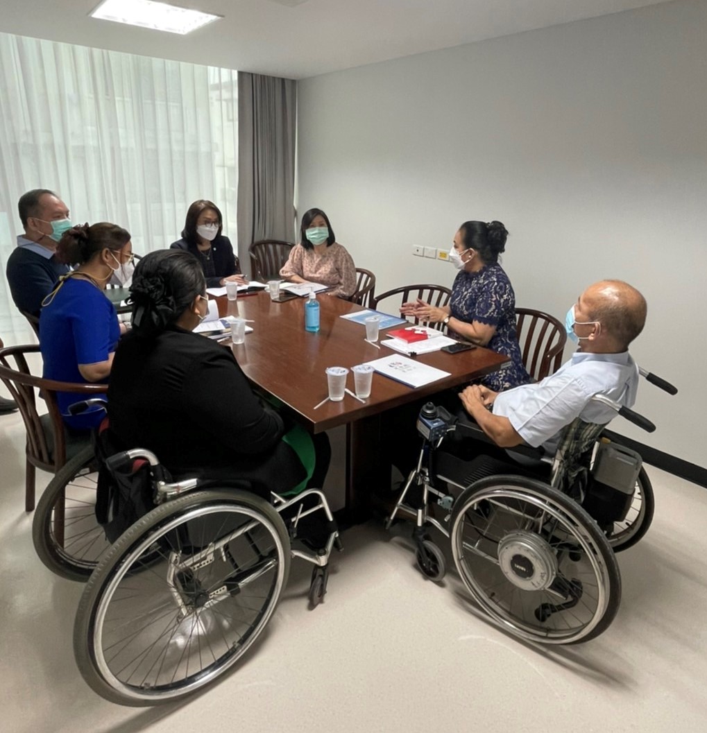 หารือแนวทางการจ้างงานคนพิการเชิงสังคมและขอรับการสนับสนุนอัตราการจ้างงานคนพิการในปี 2565 กับ CFO ของโรงพยาบาลธนบุรี1